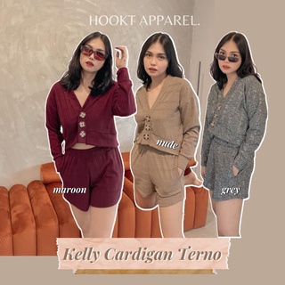 (HOOKT) KELLY CARDIGAN TOP AND SHORTS TERNO FITS TIL LARGE⭐⭐⭐⭐⭐ QUALITY