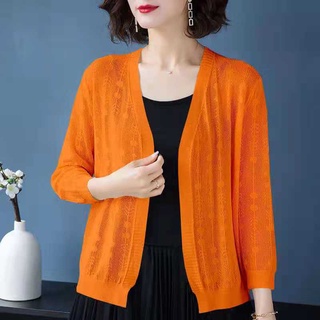 CODஐ۩◆New summer knitted sweater women s cardigan with 2021 loose shawl coat thin air-conditioned sh