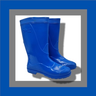 Ladies 'CAMEL' Solid Color plain rain boots in PVC material (Blue)