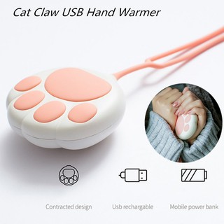 Cat Paw Cute Handwarmer Winter Heater Portable Mini Hand Warmer USB Mobile Power Charging Handy Warm
