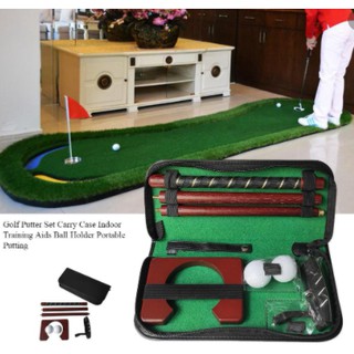 Ball Holder Practice Portable Mini Training Golf Putter Set