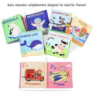 【Ready Stock】❍♦∈Newborn Infant Soft Cloth Books Rustle Sound Baby Early Learning Education Stroller (7)