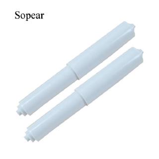 Sopear 2pcs Retractable Plastic Toilet Tissue Paper Holder Roller Replacement Spring Loaded for Bathroom Washroom White