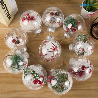 Camphor Transparent Plastic Hollow Ball Hanging Pendant Christmas Tree Party Decoration