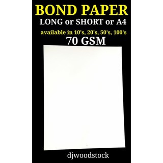 RETAIL BOND PAPER, SHORT BOND PAPER