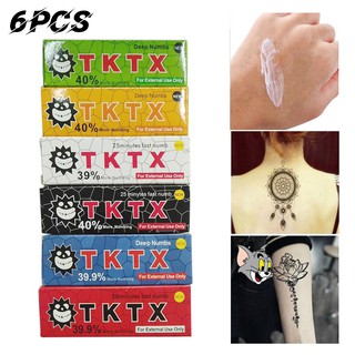 6pcs/Set TKTX Pain Free Tattoo Numb Cream