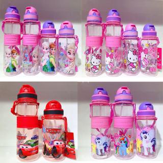 Baby Kids Children School Drinking Water Straw Bottle Frozen Sippy Suction Cup
