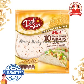 ✼☋❐Deli Sun Plain Flour Tortillas Wrap 10 pcs/pack 4" x 4" soft tacos, burritos, quesadilla wrap, pi