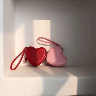 ins girl Heart-shaped coin purse PU female coin bag mini bag clutch bp039 (6)