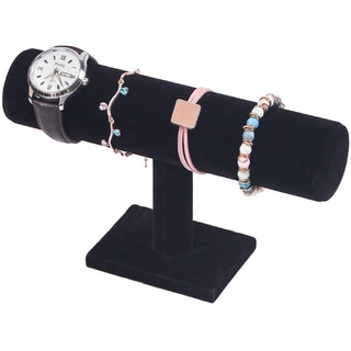 Black Velvet T-bar Jewelry Bracelet and Watch Display Stand Bangles Holder Jewelry organizer Holder (6)