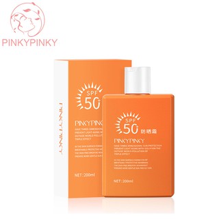 PINKYPINKY SPF50+ Sunscreen Cream Face Body Skin Sunscreen Whitening Cream Large Capacity 200ml