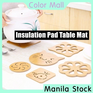 330 Kitchen Hollow Wooden Coaster Thick Anti Scalding Insulation Heating Pad Table Mat Non Slip