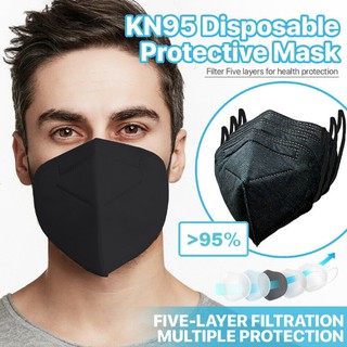 Face Mask KN95 Mask Non-Woven Protection 5Layer 95% Filtration Antidust Splashproof Breathable Mask