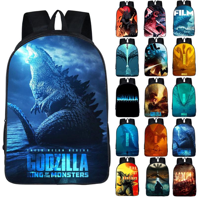 New Movie Godzilla: King of the Monsters Backpack Kids School Bag Students Boys Bookbag