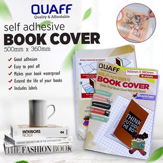 Book Covers✸♘(1 pack) Self Adhesive Book Cover 500x360mm Diamond Pattern || 10 sheets per pack