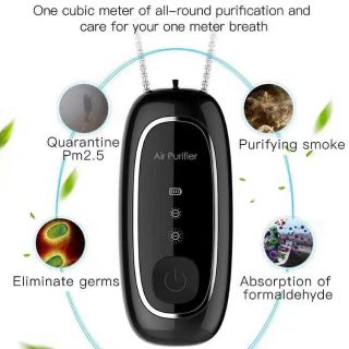 2021 Upgraded Wearable Air Purifiers USB Charger Portable Personal Air Purifier Necklace with Negative Ion Air Freshener (2)