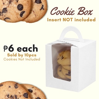 FP641 (10PCS) WHITE Cookie Box Single Solo Cookies Box Pastry Boxes Individual Box