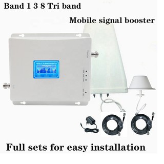 Outdoor antenna + indoor antenna ＋cables + 2G 3G 4G Network booster signal repeater Router booster