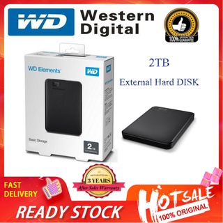 [Local] WD Hard Drive Elements 2TB 1TB Portable Hdd USB3.0 External Hard Drive