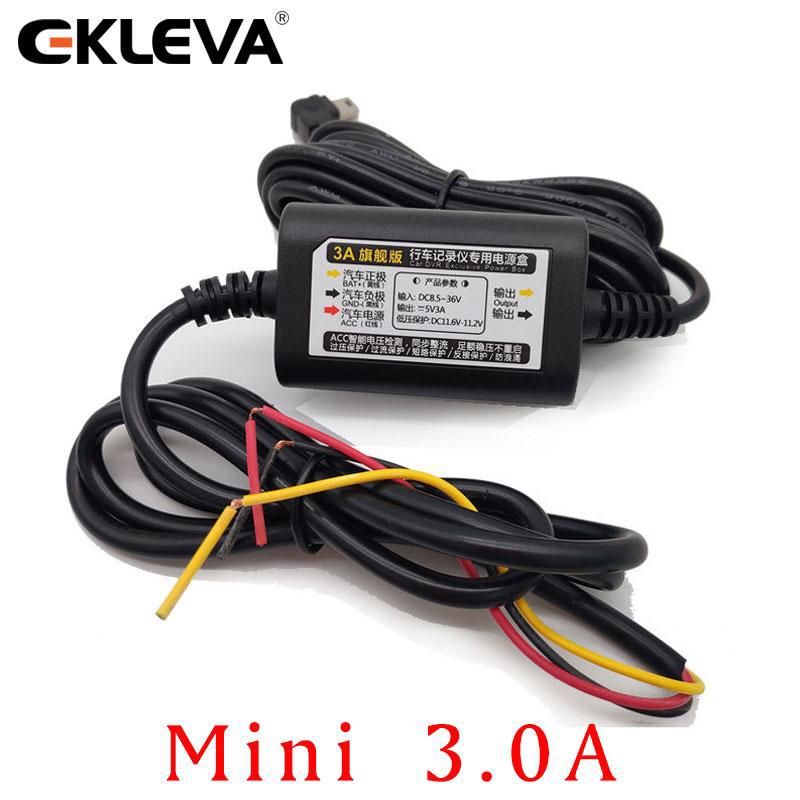 EKLEVA Dash Cam Hardwire kit, Mini USB Port,DC 12V - 24V to 5V/2.5A Max Car Charger Power