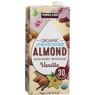 Kirkland Organic Unsweetened Almond Milk Keto Friendly / Low Carb