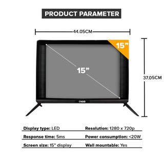 ∈HUG Slim LED TV Flat Screen High Definition TV (Screen size 15 Inches) LT15 (7)