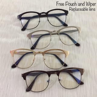 MEGA SUNNIES # 012 Eyeglass/ Replaceable lens / Anti-Radiation/Fashion/Korean/Metal Frame