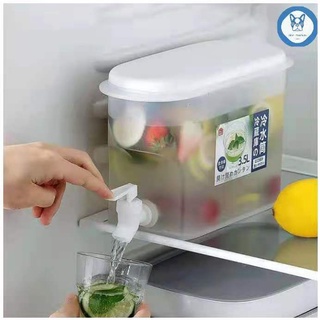 Water Dispenser 3.5L Juice Container With Spigot Faucet Transparent Home Beverage Dispenser