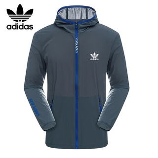 Adidas Men's Jacket Outdoor UV Protection Sports Quick-drying Lightweight Hooded Jacket