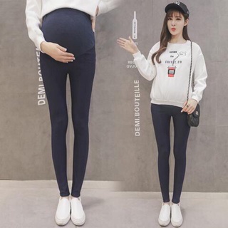 □maternity leggings pregnant trousers high waist solid pants (2)