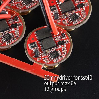 17mm / 20mm /22mm Driver For SST40 12 Groups Max Current Output 5000mA / 6000mA Temperature Protection Management Inside