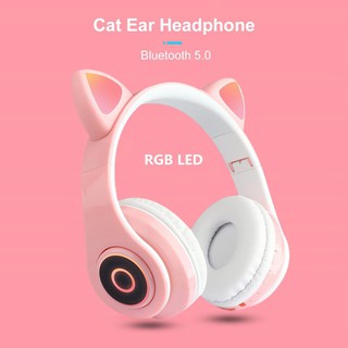 ✅100% Original Smilee Earphone Cat Ear Headphone Bluetooth 5.0 LED Adjustable Foldable Headphones #2