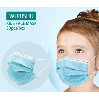 50PCS WUBISHU blue Adult/kids Excellent Quality Surgical disposable facemask. 3PLY face mask