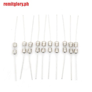 【remitglory】10pcs Glass Tube Fuse Axial Leads 3.6*10mm 2A Slow Blow