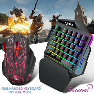 Fast delivery 35 Keys One-Handed Game Gaming Keyboard Mouse Keypad For LOL Dota PUBG Fortnite SW
