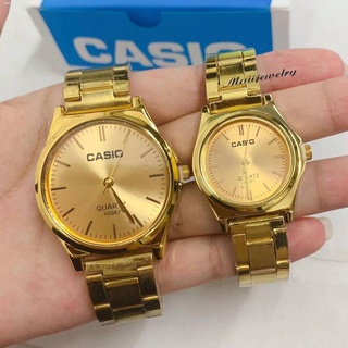 Set & Couple Watches❁[Maii] Casio Vintage Two Tone Strap Stainless Couple Watch