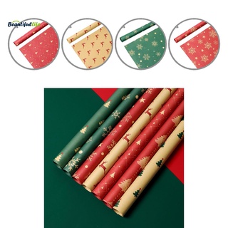 beautifullife Vibrant Color Gift Wrapping Paper Multi-style Christmas Gift Packing Paper Cheerful for Festival