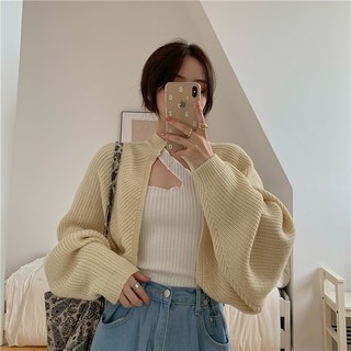 Knitted Coat Long Sleeve Knit Sweater Female Wild Outside Knitted Cardigan Jacket (1)