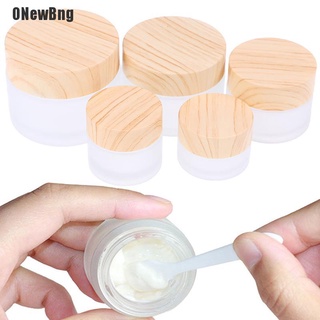 ONewBng@ 5G 10G 15G 30G 50G Frosted Cream Jar Wooden Make-Up Skin Care Container