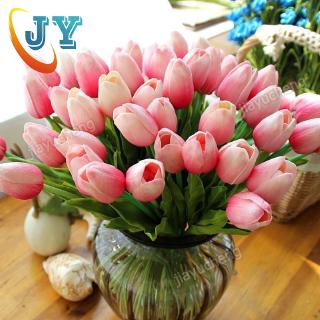 JYC artificial Flower Tulip Artificial Latex Real Touch Bridal Wedding Bouquet Home Decor gift fake flowers