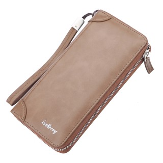 Baellerry Men PU Leather Functional Long Wallet Vintage Purse Male Money Pocket Pochette Clutch Bag
