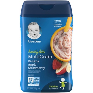 Gerber Hearty Bits Multigrain Banana Apple Strawberry Cereal 227G