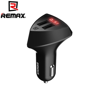 Remax Dual USB Car Charger 5V 3.4A Smart Car-Charger Fast Charging With Digital LED Display