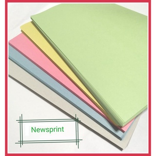 50/100pcs A4 / Short size Plain Colored Newsprint paper for wrapper, gift wrap, paper pouch, and DIY