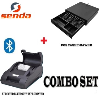 Senda xprinter 58mm Thermal Cash Receipt Bluetooth Printer Plus POS Cash Drawer Combo Set