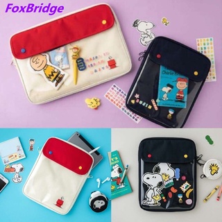 [FoxBridge] Snoopy Cute iPad 9.7/10.5/11 Pouch MacBook 11/13.3/14/15.6in Notebook Sleeve Bag Laptop PC Tablet Protective Hand Bags