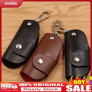 Smile Fashion Multifunctional Genuine Leather Car Key Case Holder Pouch Men Wallet