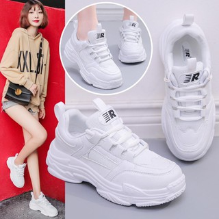 NEW KOREAN Women's White Shoes White Sneakers women rubber shoes oItj