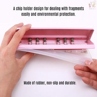 Adjustable 6-Hole Desktop Punch Puncher for A4 A5 A6 B7 Dairy Planner Organizer Six Ring Binder with (9)