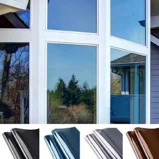 60*200cm Anti UV Waterproof Window Stickers / Privacy Tint One Way Mirror Film Decoration / Glass Insulation Sunscreen Sticker For Home Office Bathroom Bedroom / PET Self-adhesive Heat Insulation Reflective Film